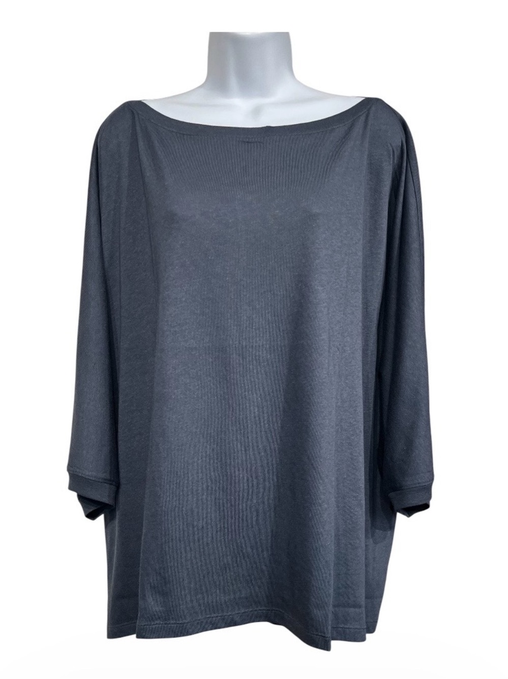 Barefoot Dreams Charcoal Gray Boatneck Long Sleeve Top NWT